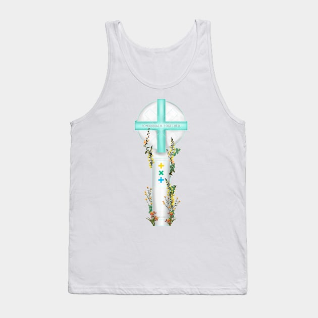 TXT - Tomorrow x Together Floral Lightstick kpop Tank Top by RetroAttic